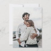 Waterverf Mountains Forest Weduwfoto Save The Date (Achterkant)