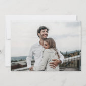 Waterverf Mountains Forest Weduwfoto Save The Date (Achterkant)