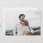 Waterverf Mountains Forest Weduwfoto Save The Date (Achterkant)