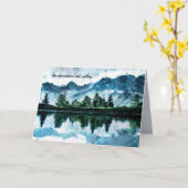 Waterverf Mountains Kaart (Gele Bloem)