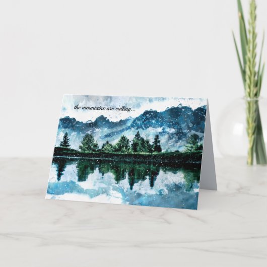 Waterverf Mountains Kaart (Voorkant)