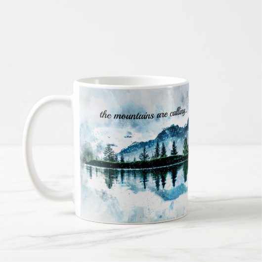 Waterverf Mountains Koffiemok (Links)