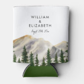 Waterverf Mountains op maat Blikjeskoeler (Voorkant)