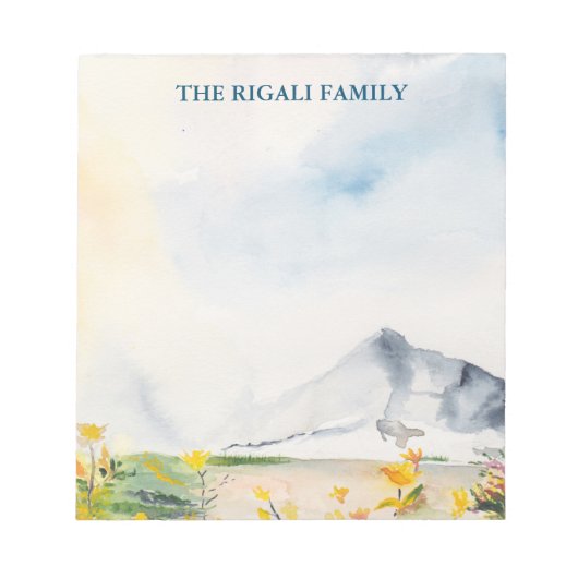 Waterverf Mountains op maat Notitieblok (Voorkant)