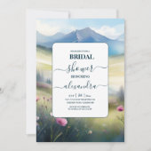 Waterverf Mountains Pine Forest Vrijgezellenfeest Kaart (Voorkant)