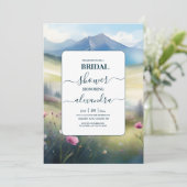 Waterverf Mountains Pine Forest Vrijgezellenfeest Kaart (Staand voorkant)