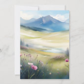 Waterverf Mountains Pine Forest Vrijgezellenfeest Kaart (Achterkant)