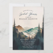 Waterverf Mountains Pine Forest Vrijgezellenfeest Kaart (Voorkant)