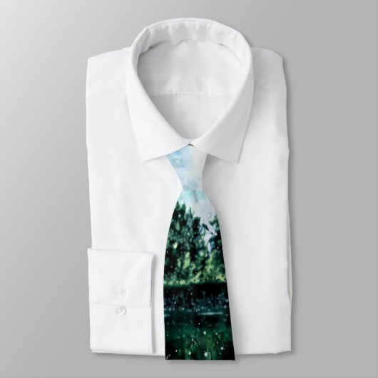 Waterverf Mountains Stropdas (Gebonden)