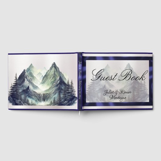 Waterverf Mountains Wedding Gastenboek (Volledig)