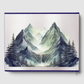 Waterverf Mountains Wedding Gastenboek (Achterkant)