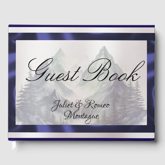 Waterverf Mountains Wedding Gastenboek (Voorkant)
