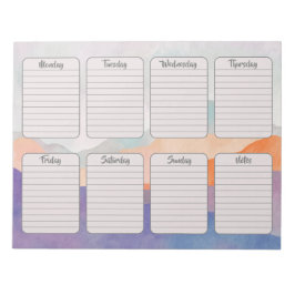 Waterverf Mountains Weekly Planner Tear Away Notitieblok