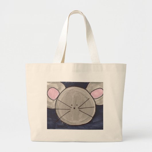Waterverf Mouse Bag Grote Tote Bag (Voorkant)
