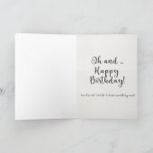 Waterverf Mouse Humor Happy Birthday Kaart (Binnen)