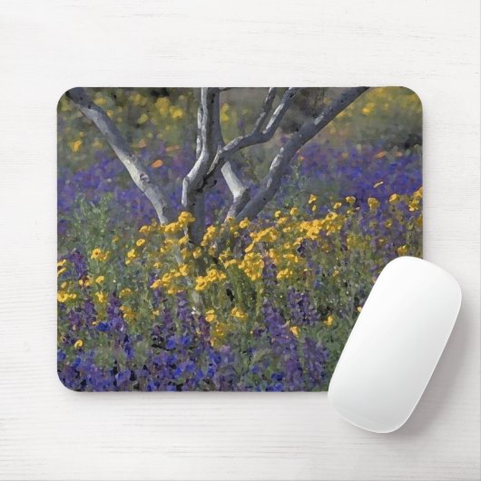 Waterverf Mousepad California Lupine & Poppies Muismat (Met muis)