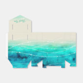 Waterverf mousserende zeeen dank je huwelijksgunst bedankdoosjes (Uitgevouwen)