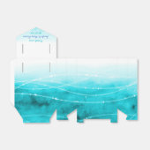 Waterverf mousserende zeeen dank je huwelijksgunst bedankdoosjes (Uitgevouwen)