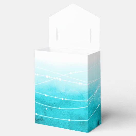 Waterverf mousserende zeeen dank je huwelijksgunst bedankdoosjes (Geopend)