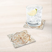 Waterverf  mozaïektegel. Floral azulejo Kartonnen Onderzetters (Insitu)