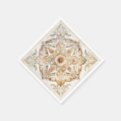 Waterverf mozaïektegel. Floral azulejo Servet (Hoek)