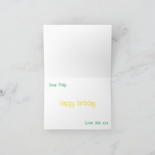 Waterverf MTB, mountainbike fietser Verjaardag Kaa Kaart (Binnen)