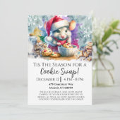 Waterverf muis cookie swap kaart (Staand voorkant)