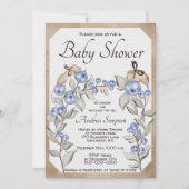 Waterverf muis en bosbessen baby shower kaart (Voorkant)