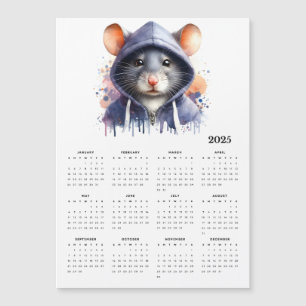 Waterverf Muis Hoodie Splash Art 2025 Kalender