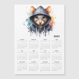 Waterverf Muis Hoodie Splash Art 2025 Kalender