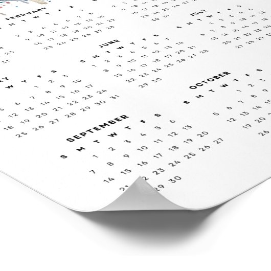 Waterverf Muis Hoodie Splash Art 2025 Kalender Poster (Hoek)