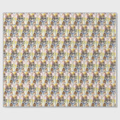 Waterverf muis met bril cadeaupapier (Vlak)