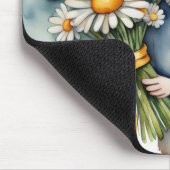 Waterverf Muis met Daisy Bunch Muismat (Hoek)