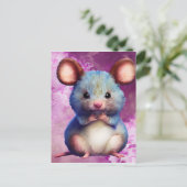 Waterverf-muisafbeelding Briefkaart (Staand voorkant)