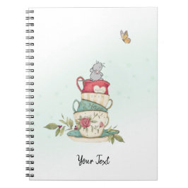 Waterverf muizen Aangepast groen Notitieboek