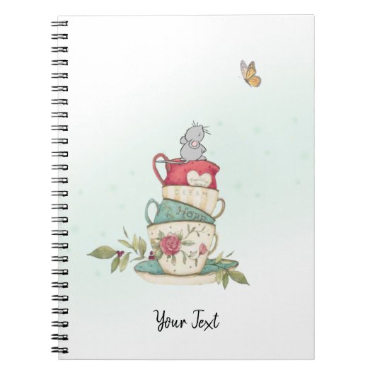 Waterverf  muizen Aangepast groen Notitieboek (Voorkant)