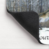 Waterverf muizenblok met sneeuwravijn muismat (Hoek)