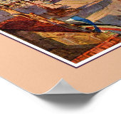  waterverf München Marienplatz Poster (Hoek)