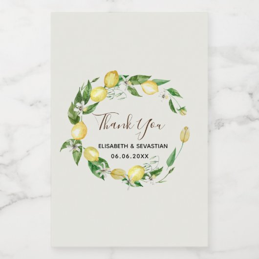 Waterverf Munt - Etiket Wijn (Enkel label)