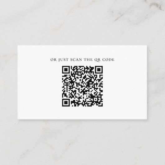 Waterverf munt vetplanten bruiloft details + QR Informatiekaartje (Achterkant)