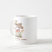 Waterverf Mushroom Baby shower Coffee Mok | grille (Voorkant links)