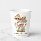 Waterverf Mushroom Baby shower Papieren Kopjes | g Papieren Bekers (Achterkant)