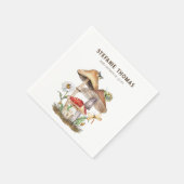 Waterverf Mushroom Baby shower servetten | bos (Hoek)