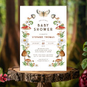 Waterverf Mushroom Baby shower Uitnodiging | Woodl