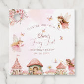 Waterverf Mushroom Fairy 1st Birthday Forest Bedankjes Labels (Voorkant)