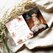 Waterverf Mushroom Fairy 1st Birthday Forest Kaart