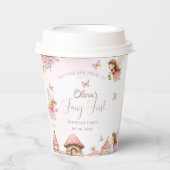 Waterverf Mushroom Fairy 1st Birthday Forest Papieren Bekers (Voorkant)