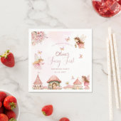 Waterverf Mushroom Fairy 1st Birthday Forest Servet (Insitu)