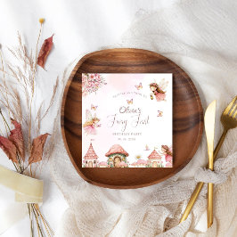 Waterverf Mushroom Fairy 1st Birthday Forest Servet