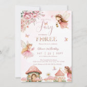 Waterverf Mushroom Fairy 3rd Birthday Forest Kaart (Voorkant)